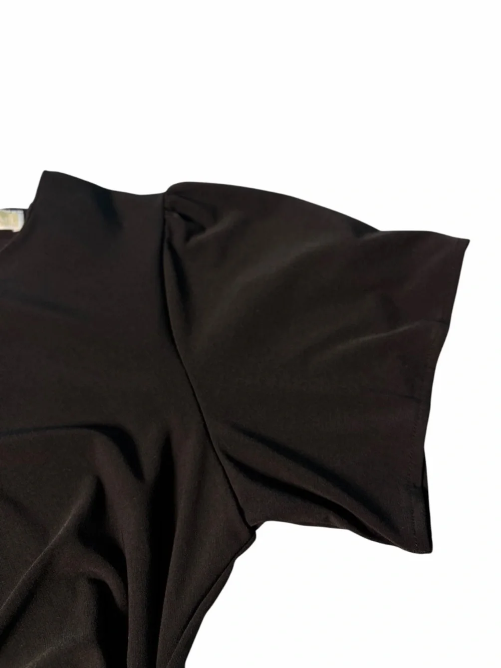Michael Kors-Matte JerseyDress W/Gold hardware at collar, Black, Size L